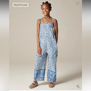 Crewcuts Blue Patterned Kids Jumpsuit